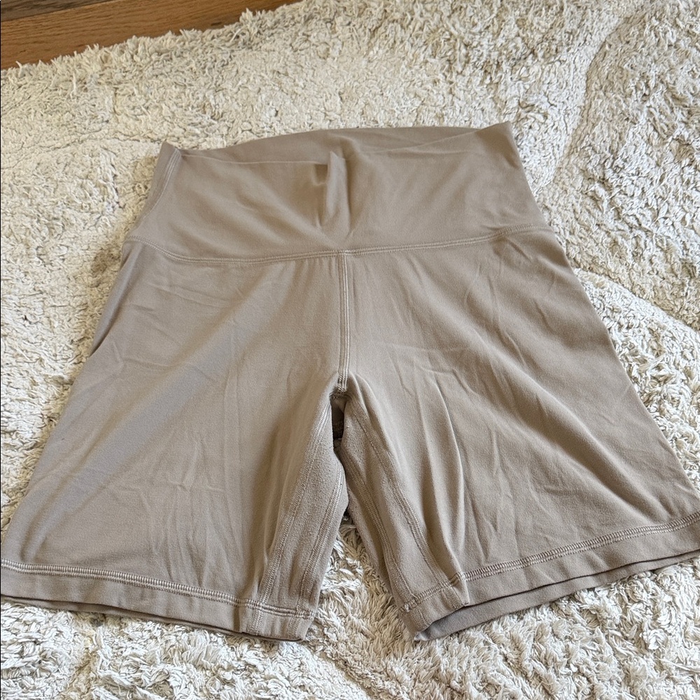 Aritzia Women's Taupe High-Waisted Shorts